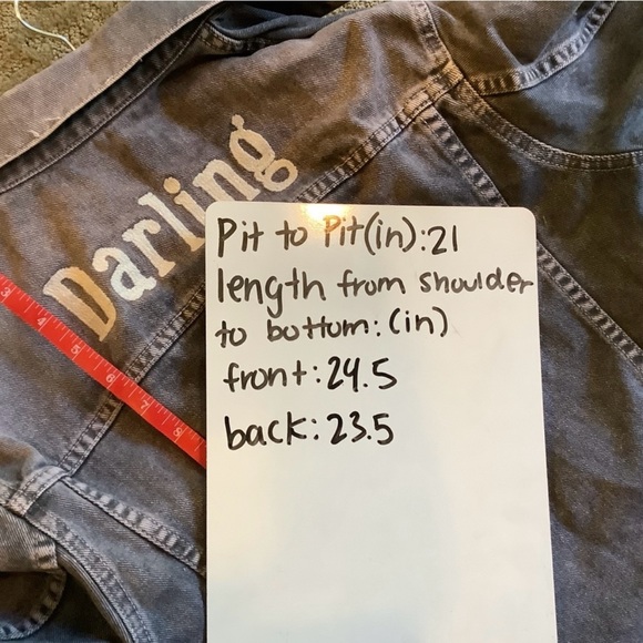 BRANDY MELVILLE AMARA DARLING OVERSIZED DENIM JACKET (FADED GREY) - Picture 15 of 15